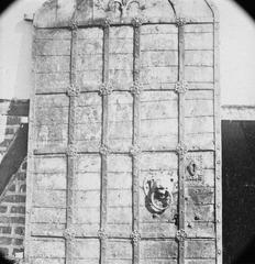 oak door with iron fittings exterior detail