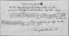 Runic inscription at the southern porch of Västerås Cathedral