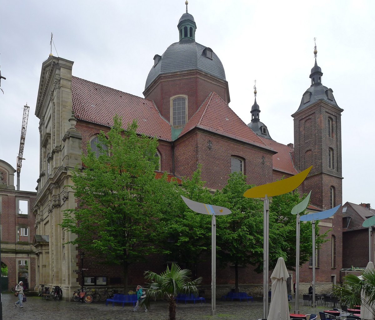 View of St. Aegidii Church in Münster with clear sky