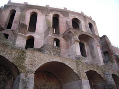 North facade of Domus Tiberiana overlooking Via Nova