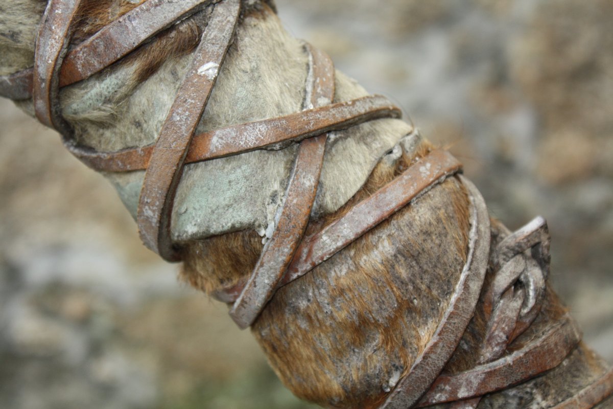 Detail of the construction of the Iron Age boat 'A Borna' at Museo Arqueolóxico e Histórico da Coruña