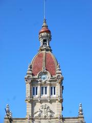 A Coruña Ayuntamiento building with balconies and traditional architecture