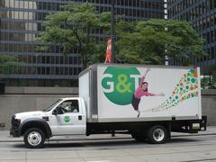 Grand & Toy delivery truck parked at TD Centre in Toronto