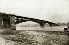 Eads Bridge completed view from the Illinois side in July 1874