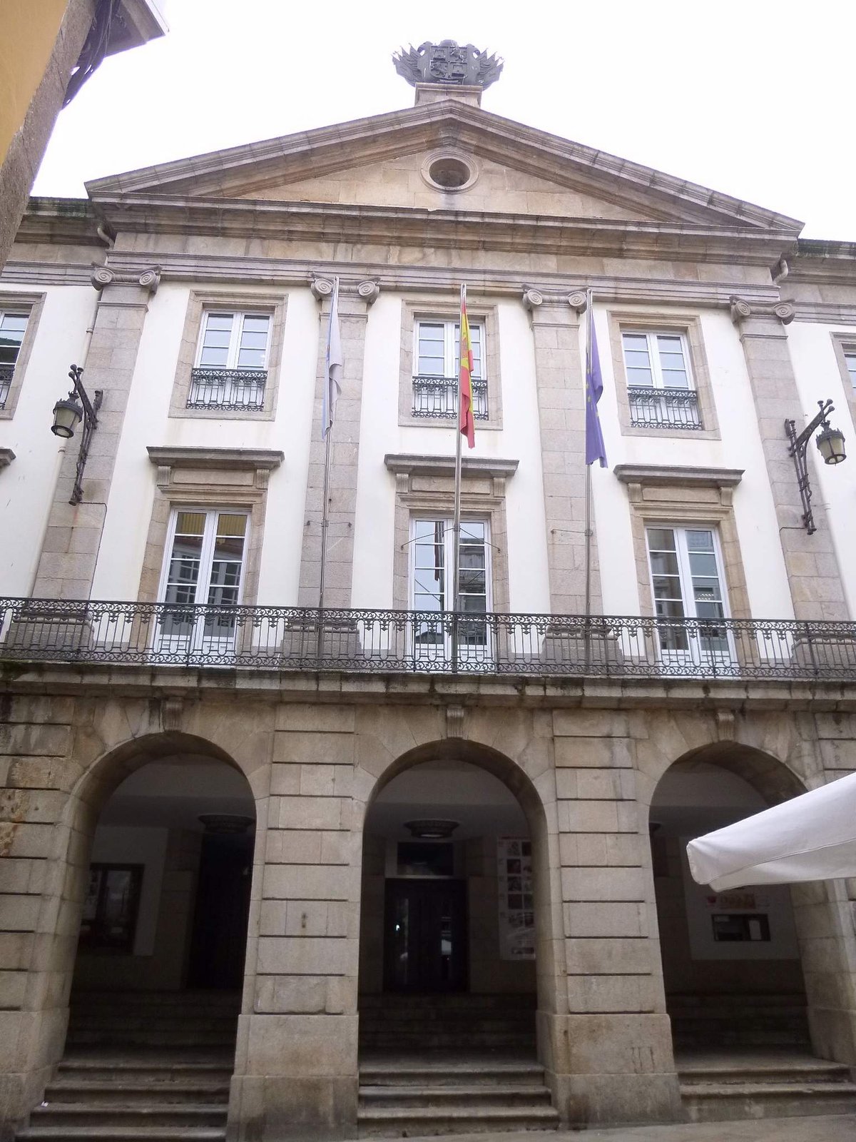 Provincial Library of the Deputation of A Coruña building exterior with modern and classic architectural elements