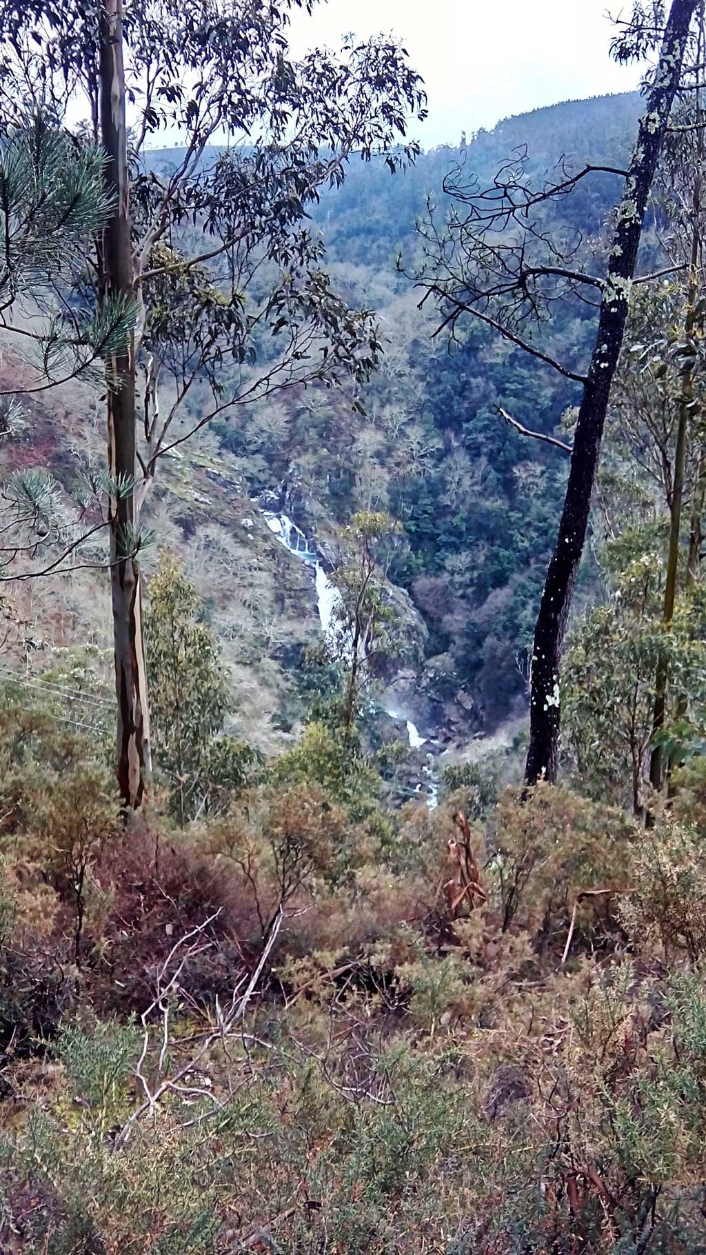 View of Castro de Viladonelle near Fervenza do Belelle waterfall in Neda, A Coruña, Spain