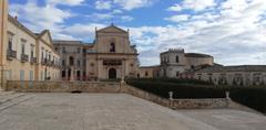 Facade of Santissimo Salvatore Church and Palazzo Vescovile in Noto, Italy