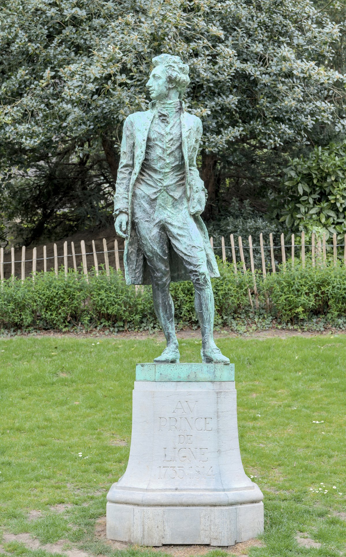 Statue of Charles-Joseph de Ligne in Parc d'Egmont, Brussels