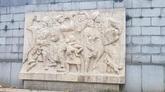 Monument aux Vivants by Maurice Wolf on Rue du Faucon in Bruxelles, Belgium