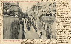 Edward VII visiting Malta in April 1903 on Strada Reale, Valletta