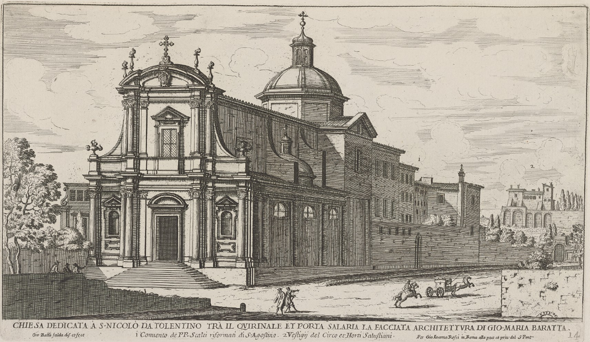 Church of San Nicola da Tolentino with Convent of Reformed Discalced Augustinian Fathers and ruins of Horti Sallustiani