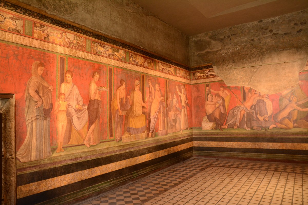 Pompeii Villa of the Mysteries ancient fresco