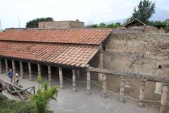 Ruins of Roman city Pompeii buried by Mt. Vesuvius eruption in 79 AD