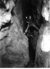 High corridor inside Pál-völgy Cave in 1910