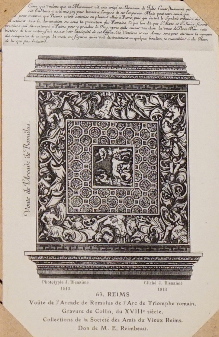 Vintage postcards featuring Porte Mars in Reims