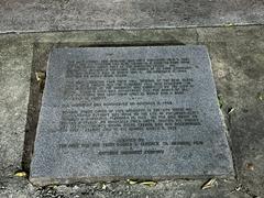 Dade County War Memorial plaque in Bayfront Park Miami