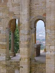 Exterior view of the Church of Santa María del Naranco in Oviedo