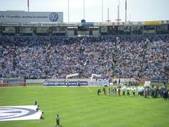 Puebla FC fan section during a match against Atlas