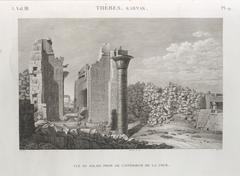 Interior courtyard view of Karnak palace in Thebes