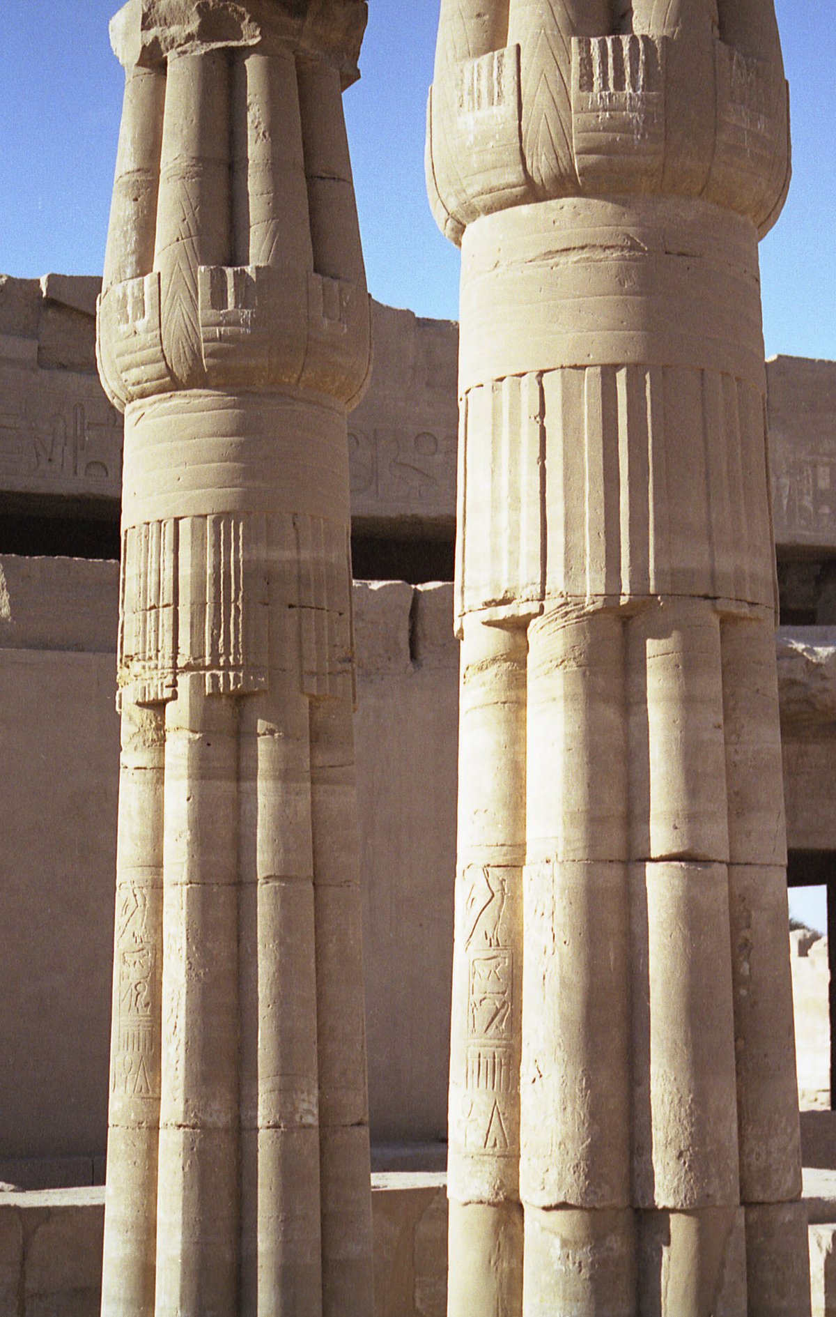Group of reeds forming a column in Karnak Temple