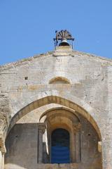 Gable ridge of the facade of St-Pierre-et-St-Paul de Maguelone Cathedral