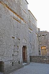 North side of the main nave of St-Pierre-et-St-Paul de Maguelone with door to staircase and gallery