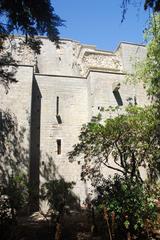 Exterior view of the St-Pierre-et-St-Paul de Maguelone church with St-Augustin tower