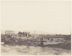 General view of the ruins of Karnak temple complex in Thebes from the southeast