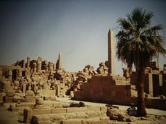 Karnak Temple ancient Egyptian ruins with columns and hieroglyphics