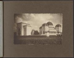 The Great Mosque of Medan, built in 1906, a historic mosque with Middle Eastern architectural style in Medan, Sumatra, Indonesia