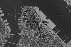 Declassified KH-9 spy satellite image of New York City from 1980 with approximately 80 cm per pixel resolution