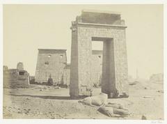 Antique sculptured gateway with detailed carvings photographed by Francis Frith in the mid-19th century
