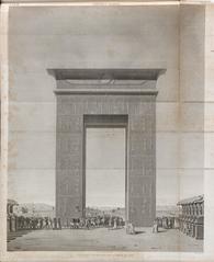 Perspective elevation of the South Gate at Karnak in Thebes