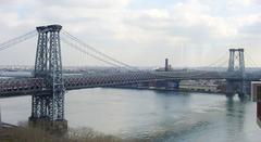 Williamsburg Bridge over East River in New York City
