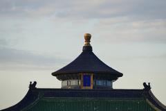 Temple of Heaven in Beijing on a sunny day with blue sky