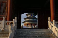 Gate of Temple of Heaven in Beijing under blue sky