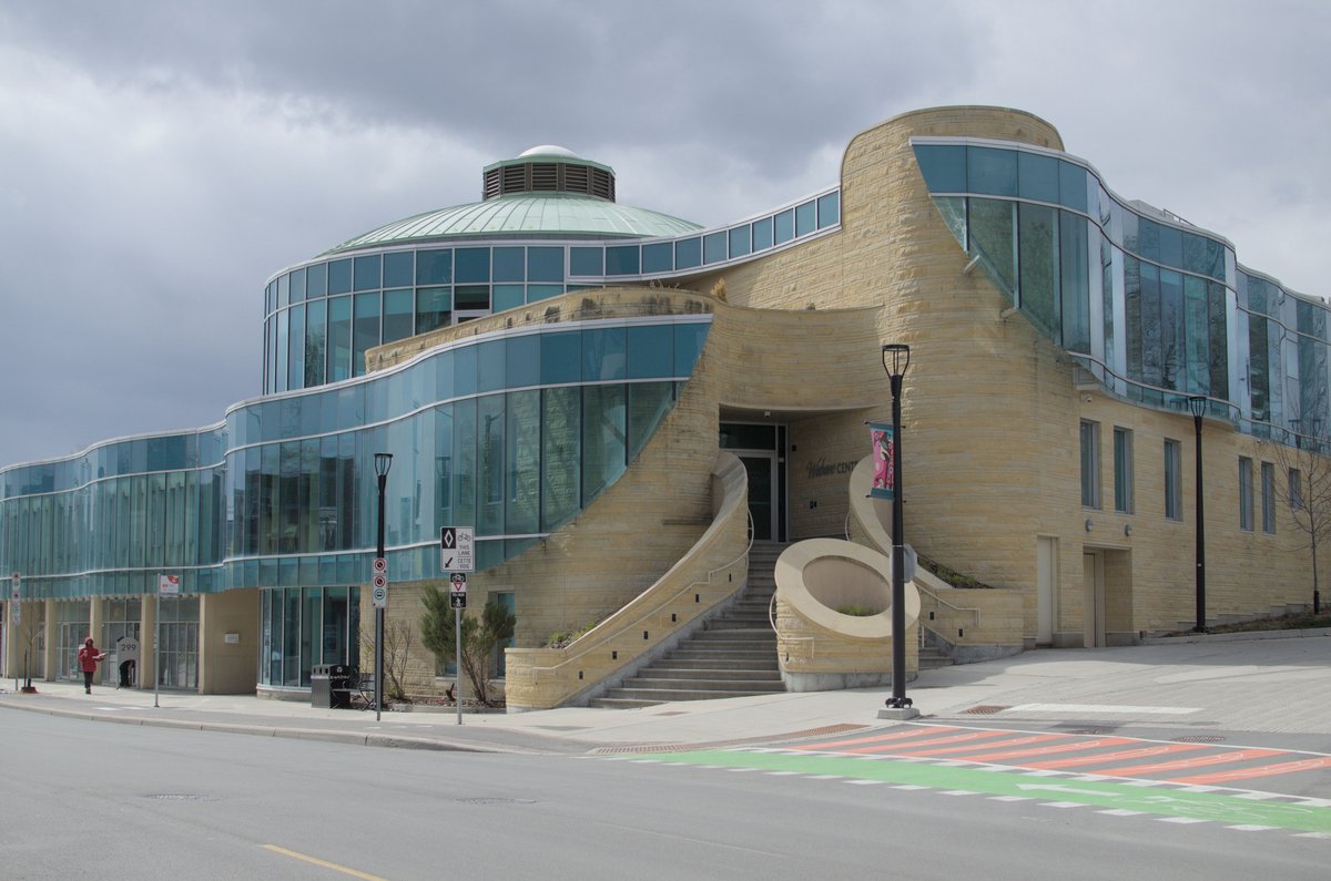 Wabano Centre building in Ottawa with a clear sky background