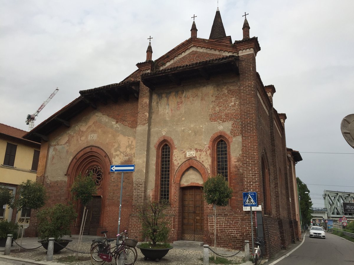 View of Chiesa di San Cristoforo sul Naviglio church in Milan