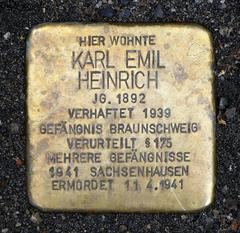 Stolperstein Dedicated To Karl Emil Heinrich