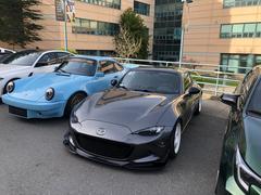 Vintage cars parked at a car meetup event at San Francisco State University