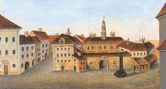 Old Vilnius City Hall in Lithuania with classical architecture