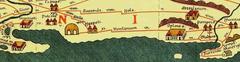 Cropped section of the Pompeii area from the Tabula Peutingeriana, a 14th-century Roman road map facsimile