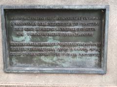 Plaque beneath the monument to Massimo d'Azeglio at Valentino