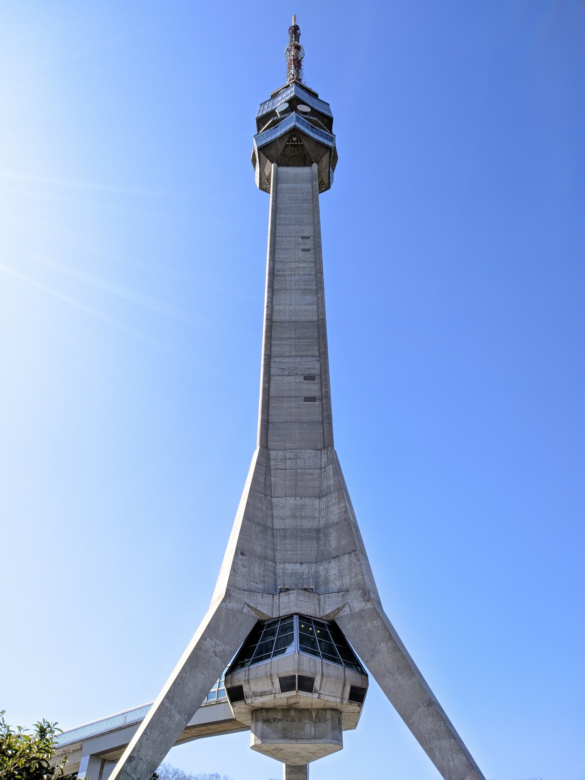 Aval Tower in Belgrade with clear sky background