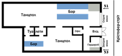 Layout of the Stonewall Inn bar in 1969