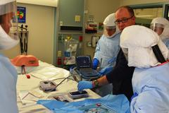 Military instructor teaching ultrasound techniques during Medical Support Team Augmentation Course