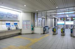 Hanshin Electric Railway Sakuragawa Station ticket gate and vending machines
