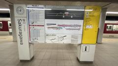 Hanshin Sakuragawa Station entrance and platform in Japan