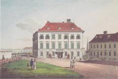 Historic view of Palais Herzog Albert in 1816 with Augustinerbastei