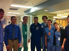 Astronaut Steve Bowen visiting doctors at Massachusetts General Hospital
